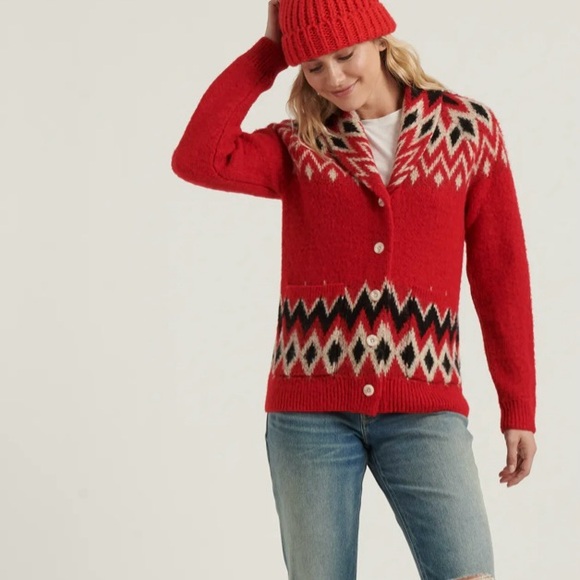 Lucky Brand Sweaters - Lucky Brand Faire Isle Shawl Cardigan, Medium
